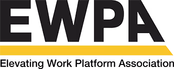 Large letters "EWPA" with a yellow underline on a transparent background.